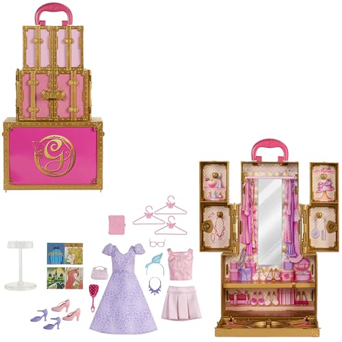 Mattel Universal Pictures' Wicked Glinda's Glamorous Closet with 2 Unique Looks, Surprises & 13 Accessories, Inspired by The Movie von Mattel