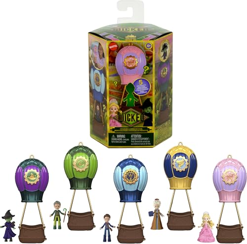 Mattel Universal Pictures Wicked Ozian Ballon-Überraschung Spielzeugset mit Kleiner Überraschungspuppe, Heißluftballon und Zubehör (Stile können abweichen), JFM15 von Mattel