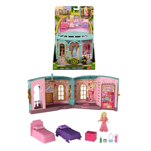 Mattel Universal Pictures Wicked Zimmer-Spielset „Heißgeliebt“ mit Kleiner Puppe und 3 Spielbereichen sowie 9 Zubehörteilen, inspiriert vom Film, JHC00 Mattel Universal Pictures Wicked Zimmer-Spielset „Heißgeliebt“ mit Kleiner Puppe und 3 Spielbereichen sowie 9 Zubehörteilen, inspiriert vom Film, JHC00 von Mattel