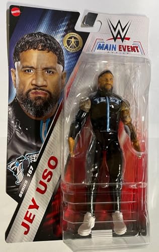 Mattel WWE Actionfiguren und Zubehörteile, ca. 15 cm große Superstar-Sammelfiguren mit 14 Bewegungspunkten und lebensechtem Aussehen (Stile können abweichen), JGD35 von Mattel