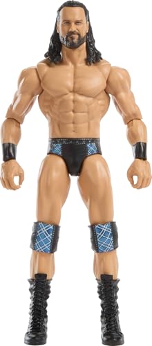Mattel WWE Actionfiguren und Zubehörteile, ca. 15 cm große Superstar-Sammelfiguren mit 14 Bewegungspunkten und lebensechtem Aussehen (Stile können abweichen), JGD36 von Mattel