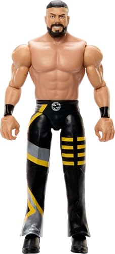 Mattel WWE Andrade Actionfigur, Hauptkampf-Serie #155, ca. 15 cm große Sammelfigur mit 10 Bewegungspunkten und lebensechtem Aussehen, JCV49, [Mehrfarbig] von Mattel