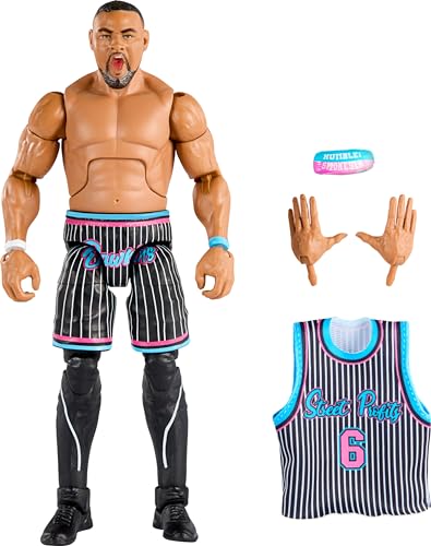 Mattel WWE Angelo Dawkins Elite Collection Actionfigur mit Zubehör, Artikulation und lebensechten Details, 15,2 cm von Mattel