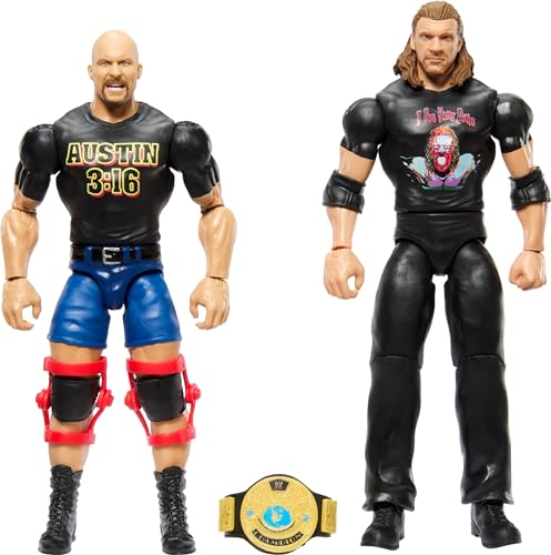 Mattel WWE Championship Showdown Stone Cold Steve Austin & Triple H, 2er-Pack, HTW03, Mehrfarbig Mattel WWE Championship Showdown Stone Cold Steve Austin & Triple H, 2er-Pack, HTW03, Mehrfarbig von Mattel