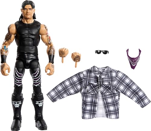 Mattel WWE Elite Actionfigur & Zubehör, 15,2 cm großes Sammlerstück Dominik Mysterio mit 25 Artikulationspunkten, lebensechter Look & austauschbaren Händen von Mattel