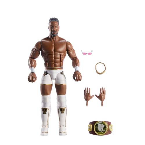 Mattel WWE Elite Actionfigur und Zubehör, Serie #113, ca. 15 cm große Sammelfigur Trick Williams mit 25 Bewegungspunkten und austauschbaren Händen, JCH91, [Mehrfarbig] von Mattel