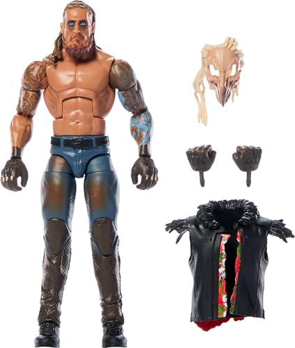 Mattel WWE Elite Actionfigur & Zubehör, Serie #119, 15,2 cm großes Sammlerstück Dexter Lumis mit 25 Gelenkpunkten & austauschbaren Händen von Mattel