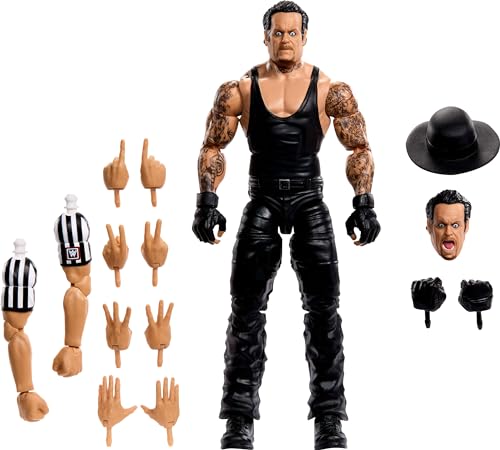Mattel WWE Elite Collection Actionfigur, SummerSlam Undertaker Sammlerstück mit Zubehör & Schiedsrichter Build-A-Figure Parts Mattel WWE Elite Collection Actionfigur, SummerSlam Undertaker Sammlerstück mit Zubehör & Schiedsrichter Build-A-Figure Parts von Mattel