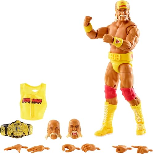 Mattel WWE Hulk Hogan Ultimate Edition Fan Takeover Actionfigur mit Artikulation, lebensechten Details & Zubehör, 15,2 cm von Mattel