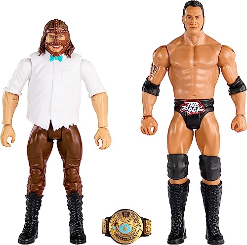 Mattel WWE The Rock vs Mankind Championship Showdown Actionfigur, 2er-Pack mit Championship, 15,2 cm Mattel WWE The Rock vs Mankind Championship Showdown Actionfigur, 2er-Pack mit Championship, 15,2 cm von Mattel