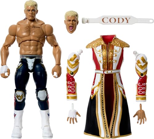 Mattel WWE Ultimate Edition Actionfigur & Zubehör Set, The American Nightmare Cody Rhodes 15,2 cm Sammlerstück mit 30 Artikulationspunkten & austauschbaren Teilen Mattel WWE Ultimate Edition Actionfigur & Zubehör Set, The American Nightmare Cody Rhodes 15,2 cm Sammlerstück mit 30 Artikulationspunkten & austauschbaren Teilen von Mattel