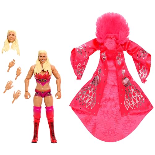 Mattel WWE Ultimate Edition Charlotte Flair Actionfigur mit beliebten Superstars mit austauschbaren Händen, mehreren Köpfen und authentischer Kleidung, ab 8 Jahren HVF88 von Mattel
