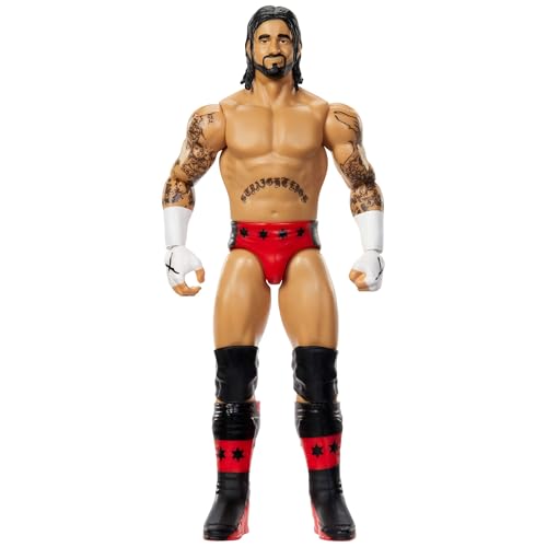 Mattel WWE cm Punk Actionfigur, Hauptkampf-Serie #154, ca. 15 cm große Sammelfigur mit 10 Bewegungspunkten und lebensechtem Aussehen, JCV44, [Mehrfarbig] von Mattel