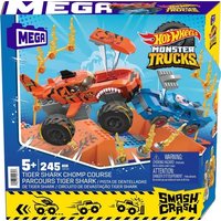Mega Bloks - Hot Wheels Monster Trucks Tiger Shark Feuer-Rampe, inkl. 2 Autos & Zubehör Mega Bloks - Hot Wheels Monster Trucks Tiger Shark Feuer-Rampe, inkl. 2 Autos & Zubehör von Mattel