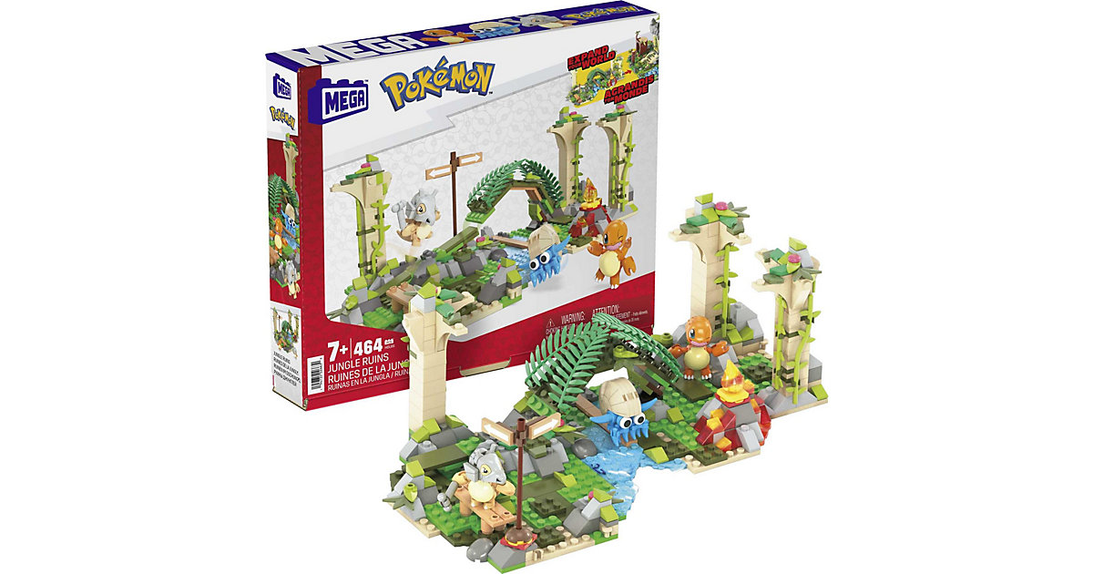 Mega Construx Pokémon Dschungel-Ruinen Bauset, Konstruktions-Spielzeug von Mattel