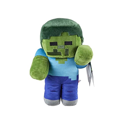 Minecraft Basic-Plüschfigur 20cm - Weich & Kuschelig, authentische Gestaltung, verpixelte Details für Kinder & Sammler ab 3 Jahren, HPB05 von Mattel