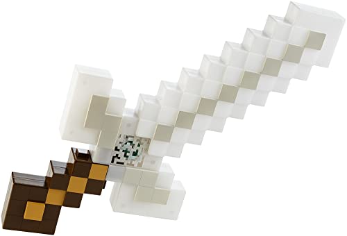 Minecraft FMD13 - Aufleuchtendes Spielzeug abenteuerschwert mit authentischen Minecraft-Licht- und -Soundeffekten, Spielzeug ab 6 Jahren - Exklusiv bei Amazon von Mattel