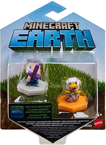 Mattel Minecraft GKT42 - Earth Boost Minifigur "Steve + Huhn" 2er-Pack mit NFC-Chip für das Augmented-Reality-Spiel „Earth“ für mobile Geräte, Spielzeug für Mädchen und Jungen ab 6 Jahren Mattel Minecraft GKT42 - Earth Boost Minifigur "Steve + Huhn" 2er-Pack mit NFC-Chip für das Augmented-Reality-Spiel „Earth“ für mobile Geräte, Spielzeug für Mädchen und Jungen ab 6 Jahren von Mattel