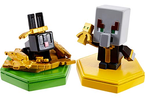 Mattel Minecraft GKT44 - Earth Boost Minifigur "Magier + Kaninchen" 2er-Pack mit NFC-Chip für das Augmented-Reality-Spiel „Earth“ für mobile Geräte, Spielzeug für Mädchen und Jungen ab 6 Jahren von Mattel
