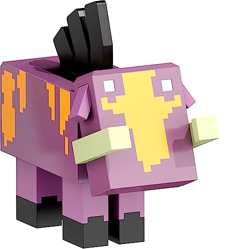 Minecraft Legends 8,3 cm Actionfiguren mit Angriffs-Action und Zubehör, Sammelspielzeug (Eber) von Mattel
