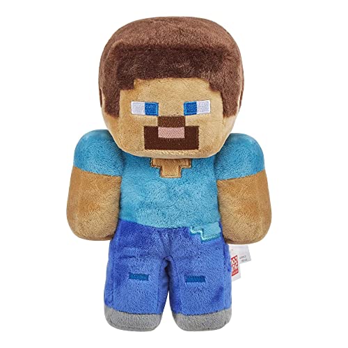 MATTEL Steve Minecraft - Plüschfigur 21 cm, kuschelig & ideal zum Sammeln, Geschenk für Minecraft-Fans ab 3 Jahren, HHG11 von Mattel