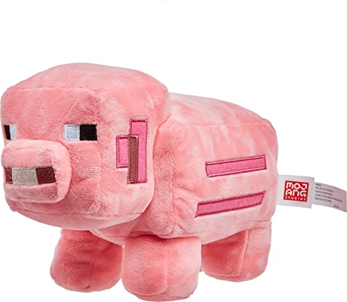 Minecraft Pig Plüschfigur (ca. 20 cm), Rose von Mattel