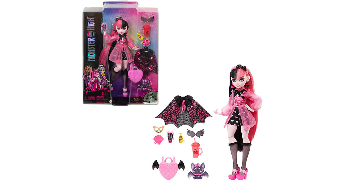 Monster High Core Puppe Draculaura pink Modell 1 von Mattel