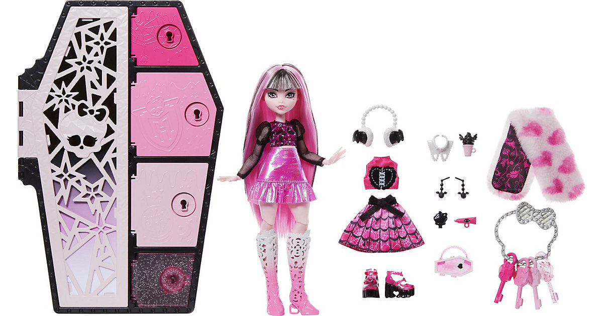 Monster High Verborgene Schätze Draculaura rosa von Mattel