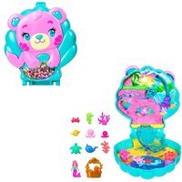 Polly Pocket Glitzerinsel-Schatulle, Spielset mit 1 Mini-Meerjungfrauenpuppe und Meerestieren, Reisespielzeug mit passendem Zubehör Polly Pocket Glitzerinsel-Schatulle, Spielset mit 1 Mini-Meerjungfrauenpuppe und Meerestieren, Reisespielzeug mit passendem Zubehör von Mattel GmbH