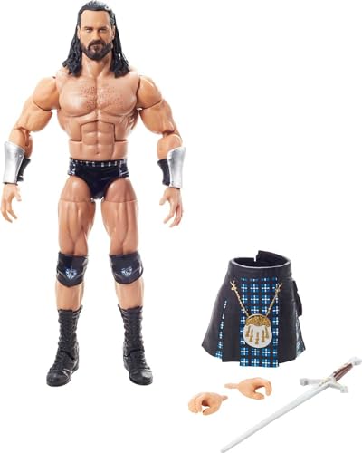 WWE Drew McIntyre Top Picks Elite Collection Actionfigur mit Zubehör, 15,2 cm großes, bewegliches Sammlerstück, Geschenk für WWE Fans ab 8 Jahren von Mattel