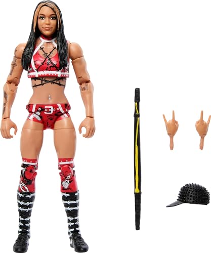 WWE Elite Actionfigur & Zubehör, 15,2 cm großes Sammlerstück Cora Jade mit 25 Artikulationspunkten, lebensechter Look & austauschbaren Händen von Mattel