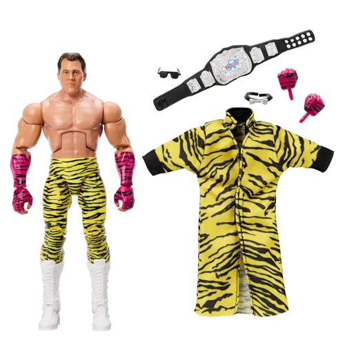 Mattel WWE Elite-Actionfigur und Zubehörteile, ca. 15 cm große Brutus Beefcake-Sammelfigur mit 25 Bewegungspunkten, lebensechtem Aussehen und austauschbaren Händen HTX26 von Mattel