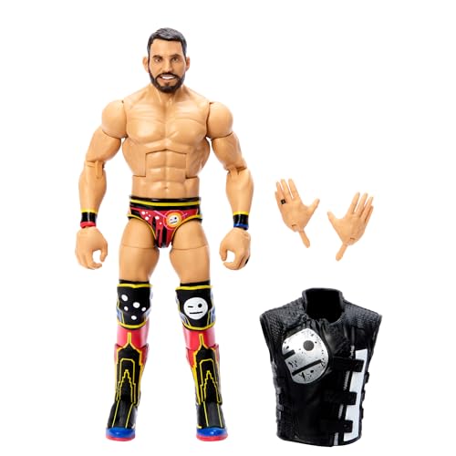 WWE Elite-Actionfigur und Zubehörteile, ca. 15 cm große Johnny Gargano-Sammelfigur mit 25 Bewegungspunkten, lebensechtem Aussehen und austauschbaren Händen, HTX20 von Mattel