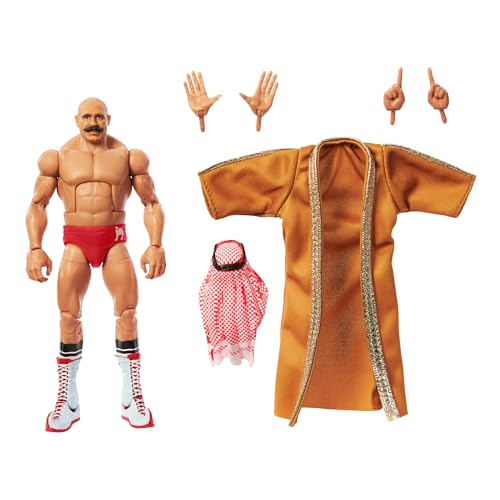 WWE Figur Iron Sheik Elite Collection Legende, austauschbare Hände und Zubehör, Truefx-Technologie, 25 Gelenke, zum Sammeln, Spielzeug für Kinder, ab 3 Jahren, HVF57 von Mattel