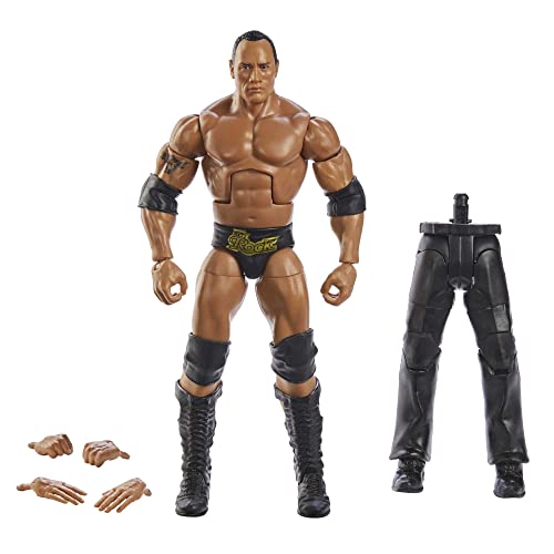 WWE HKP13 - Elite WrestleMania The Rock Actionfigur, bewegliches WWE Sammlerstück mit Zubehör, Spielzeug Geschenk für Kinder und Fans ab 8 Jahren WWE HKP13 - Elite WrestleMania The Rock Actionfigur, bewegliches WWE Sammlerstück mit Zubehör, Spielzeug Geschenk für Kinder und Fans ab 8 Jahren von Mattel