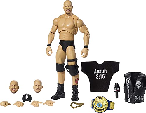 WWE Ultimate Edition Stone Cold Steve Austin Action Figure, 6-in / 15.24-cm, with Interchangeable Heads, Swappable Hands & Entrance Gear for Ages 8 Years Old & Up WWE Ultimate Edition Stone Cold Steve Austin Action Figure, 6-in / 15.24-cm, with Interchangeable Heads, Swappable Hands & Entrance Gear for Ages 8 Years Old & Up von Mattel