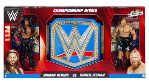 Mattel WWF/WWE Championship Rivals Roman Reigns vs. Brock Lesnar Actionfiguren-Set mit Universal-Gürtel Mattel WWF/WWE Championship Rivals Roman Reigns vs. Brock Lesnar Actionfiguren-Set mit Universal-Gürtel von Mattel