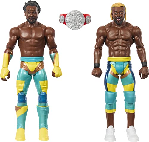 Wwe HLL79 Set mit 2 beweglichen Figuren, Champions-Duell, The New Day, Kofi Kingston und Xavier Woods, mit Wwe Championtitel, 10 Gelenkpunkte, Spielzeug für Kinder, ab 3 Jahren Wwe HLL79 Set mit 2 beweglichen Figuren, Champions-Duell, The New Day, Kofi Kingston und Xavier Woods, mit Wwe Championtitel, 10 Gelenkpunkte, Spielzeug für Kinder, ab 3 Jahren von Mattel