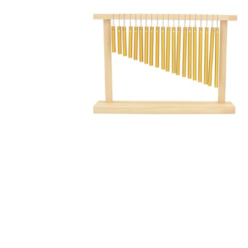 20 Bars Musical Percussion Chimes Instrumentenwindglocke mit Holzbasisständer von Matybobe