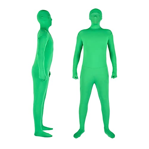 Matybobe Ganzkörper-Fotografie, Chromakey-grüner Anzug, Unisex, Erwachsene, grüner Body, Stretch-Kostüm für Foto, Video, Spezialeffekt, Festival, Cosplay, Karneval, 160 cm Höhe von Matybobe