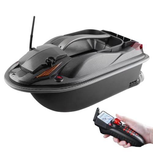 Matybobe Großer Outdoor Hochgeschwindigkeits-RC-Angelboot 500M 3.5KG Last Sprachübertragung Smart Route Korrektur Ferngesteuertes Köderboot (EU -Stecker) von Matybobe