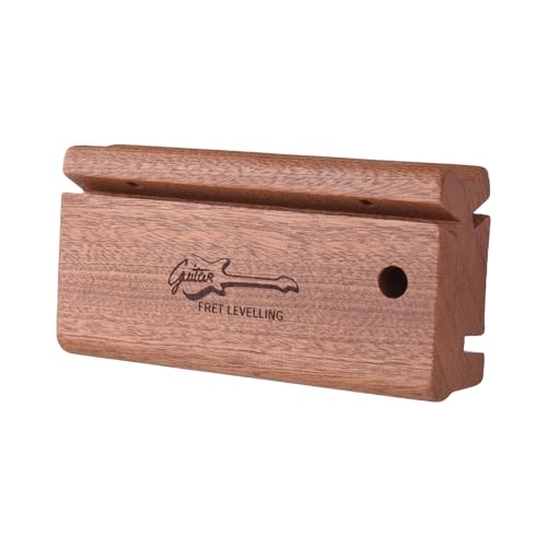 Matybobe Guitar Fret Tool 3-in-1-Winkeldatei für Gitarrenbass Ukulele Banjo mit Pinselschlüssel 3/23/35 Grad Luthier Toolr Bass Fret Dressing End-Dressing (Sapele Wood) von Matybobe