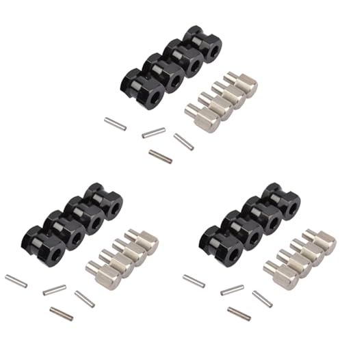 Mauedest 12 Stück Aluminium RC Car 12 mm Hex Wheel Hub Drive Adapter Extension Combiner Coupler für 1/10 RC Crawler Axial SCX10 D90, Schwarz 15 mm Mauedest 12 Stück Aluminium RC Car 12 mm Hex Wheel Hub Drive Adapter Extension Combiner Coupler für 1/10 RC Crawler Axial SCX10 D90, Schwarz 15 mm von Mauedest