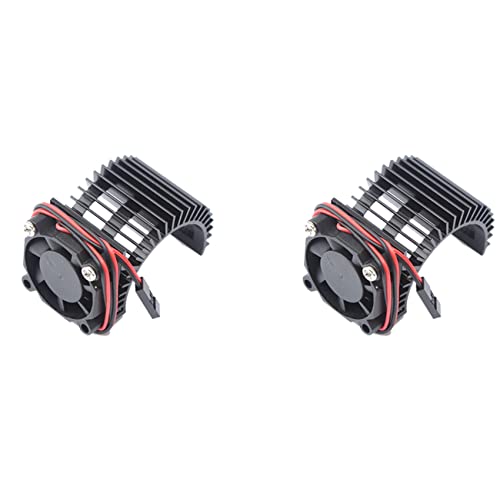Mauedest 2 x 3650 Motor Kühlkörper E Lüfter Set für 1/10 RC Auto 540/550 3650/3660 von Mauedest