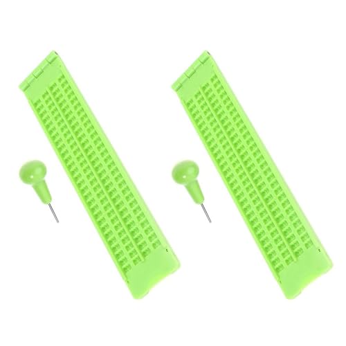 Mauedest 2 x 4 Zeilen 28 Zellen Braille Schreibtafel mit Stylus Braille Tragbare Praxis für Blinde Lernbedarf Mauedest 2 x 4 Zeilen 28 Zellen Braille Schreibtafel mit Stylus Braille Tragbare Praxis für Blinde Lernbedarf von Mauedest