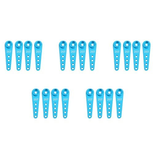 Mauedest 20 Stück 37 mm 25T Metallverlängerung Servo Lenkarm für RC-Autoteilen, blau von Mauedest