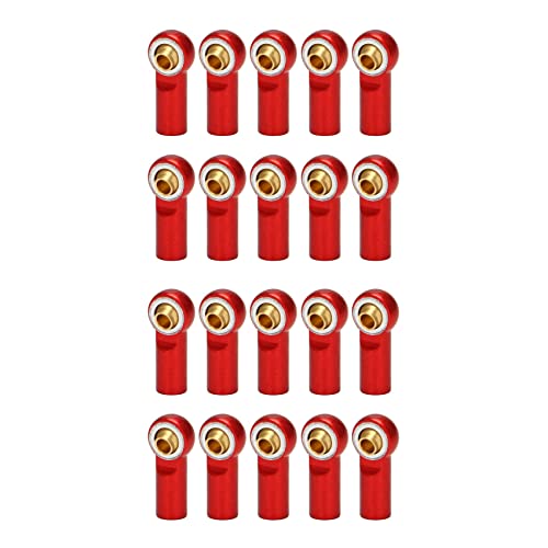Mauedest 20PCS M3 Ball Joint Link Bar Rod Seals Kopf Eine Tie Rod End für 1/10 RC Truck Car Truck Rot von Mauedest