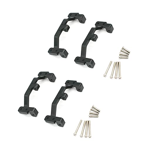 Mauedest 4 x Halterung mit Metallbasis für MN D90 D91 D99S MN90 MN99S 1/12 RC Upgrade-Teile für Auto, Schwarz von Mauedest