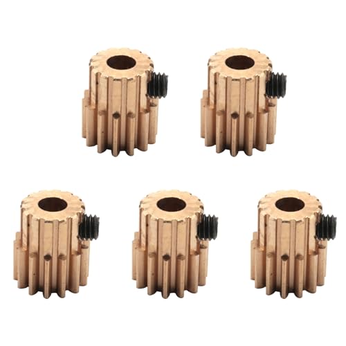 Mauedest 5PC Model Auto 14T Motor Gear 0.5M R86044 Ritzel aus Metall für 86100 1:10 Zubehör für RC Auto von Mauedest