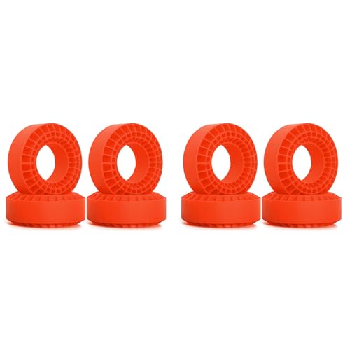 Mauedest 8 Stück 1,9 Silikon Rubber Tire Wheels Insert Foam für 1/10 RC Crawler Car TRX4 für Axial SCX10 PRO/Capra /GEN8/MST Rot von Mauedest